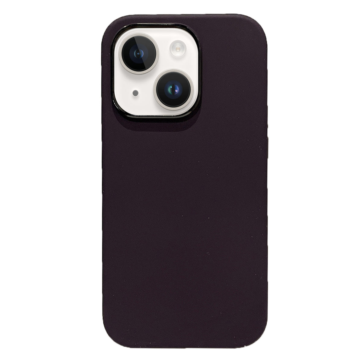 ELECTROPRIME For iPhone 15 Electroplated Metal Lens Frame Design MagSafe Silicone Phone Case(Dark Coffee)