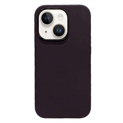 ELECTROPRIME For iPhone 15 Electroplated Metal Lens Frame Design MagSafe Silicone Phone Case(Dark Coffee)