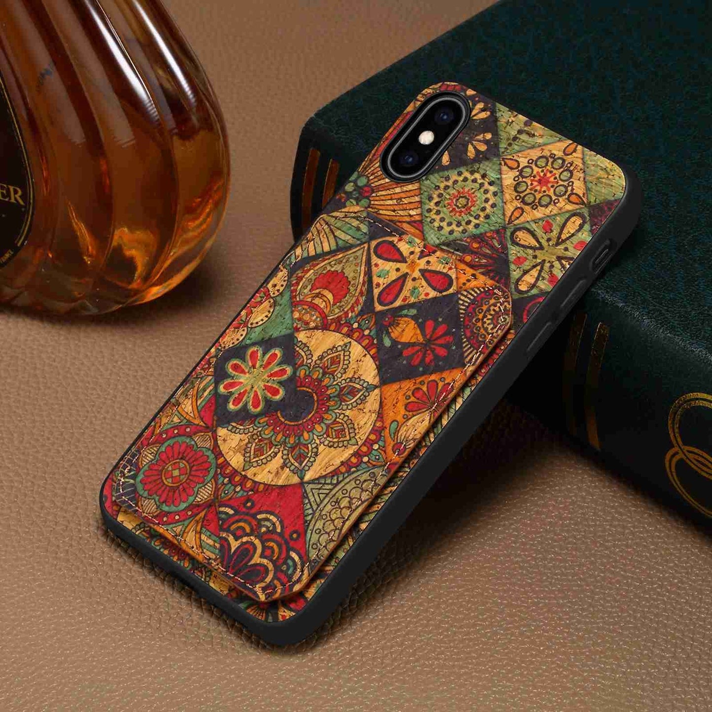 ELECTROPRIME For iPhone 15 Dual Card Slot Holder Phone Case(Autumn Yellow)