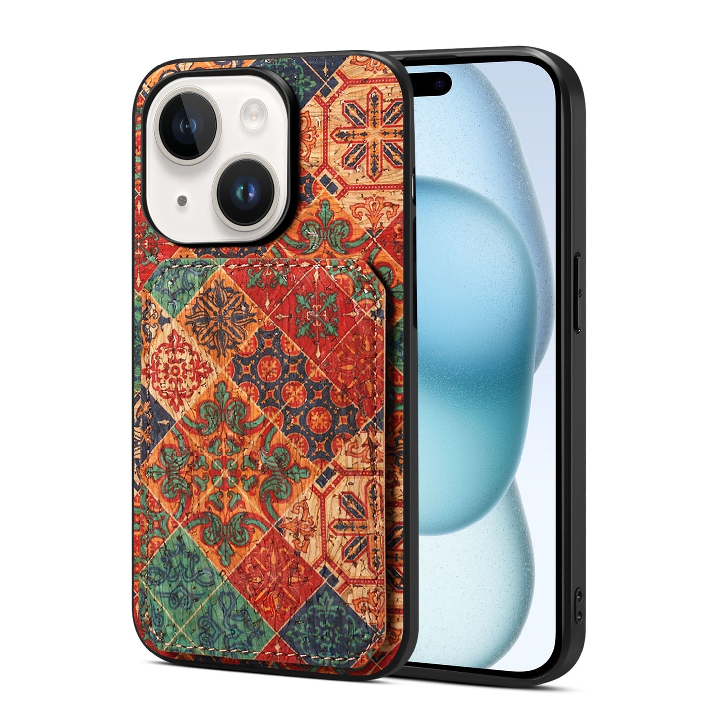 ELECTROPRIME For iPhone 15 Dual Card Slot Holder Phone Case(Winter Blue)
