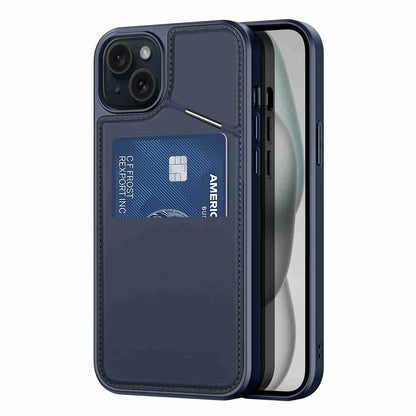 ELECTROPRIME For iPhone 15 Plus DUX DUCIS Rafi II Series MagSafe Magnetic Holder RFID Phone Case(Blue)