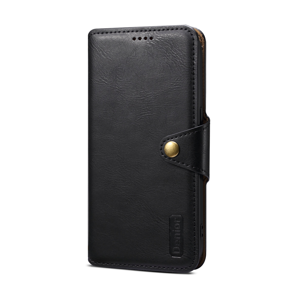 ELECTROPRIME For iPhone 15 Plus Denior Cowhide Texture Wallet Style Leather Phone Case(Black)