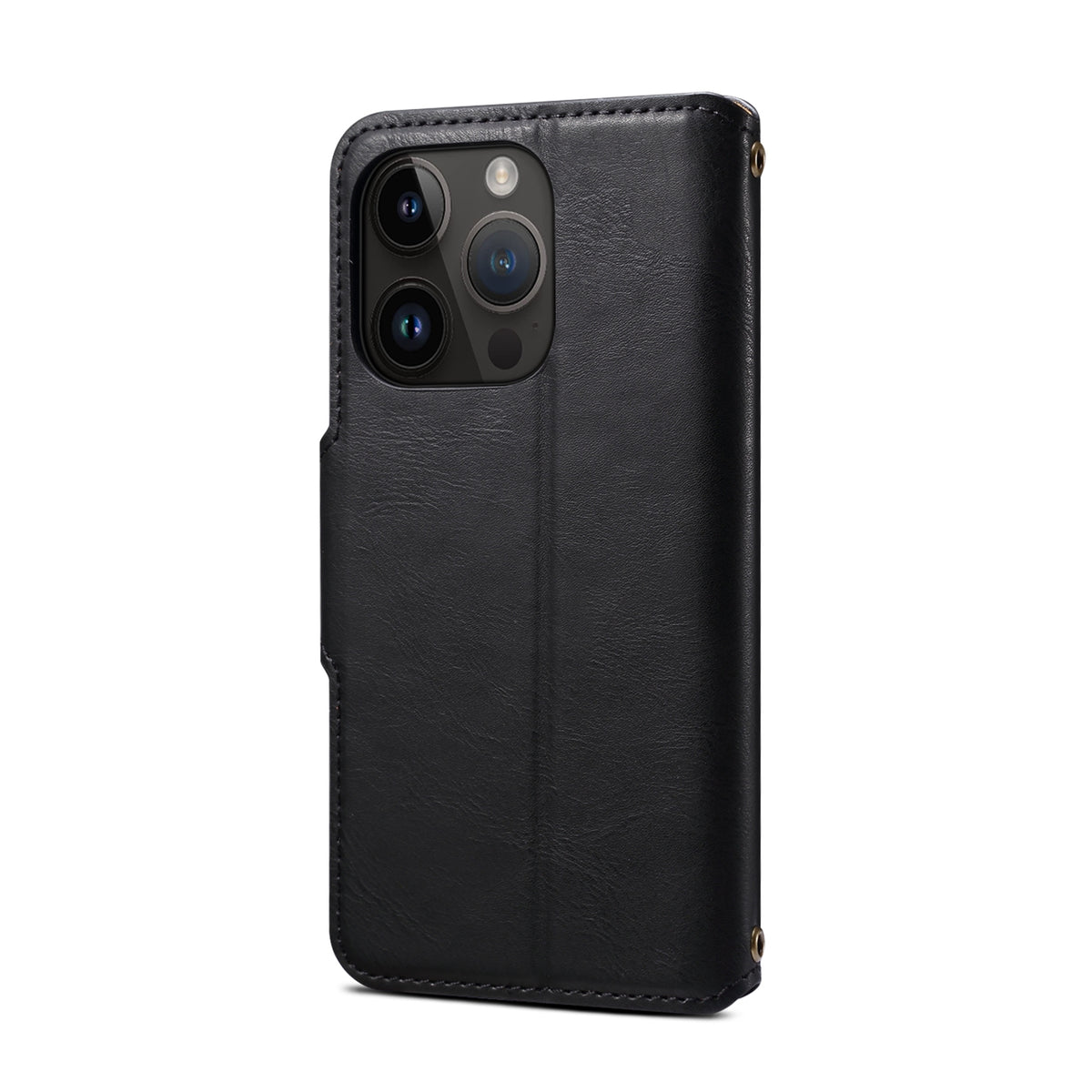 ELECTROPRIME For iPhone 15 Plus Denior Cowhide Texture Wallet Style Leather Phone Case(Black)