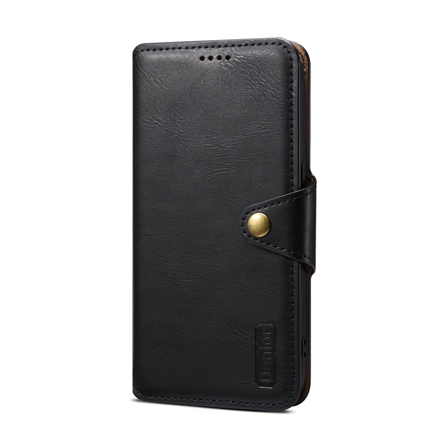 ELECTROPRIME For iPhone 15 Denior Cowhide Texture Wallet Style Leather Phone Case(Black)