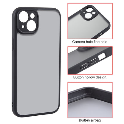 ELECTROPRIME For iPhone 15 Plus Fine Pore Matte Black TPU + PC Phone Case