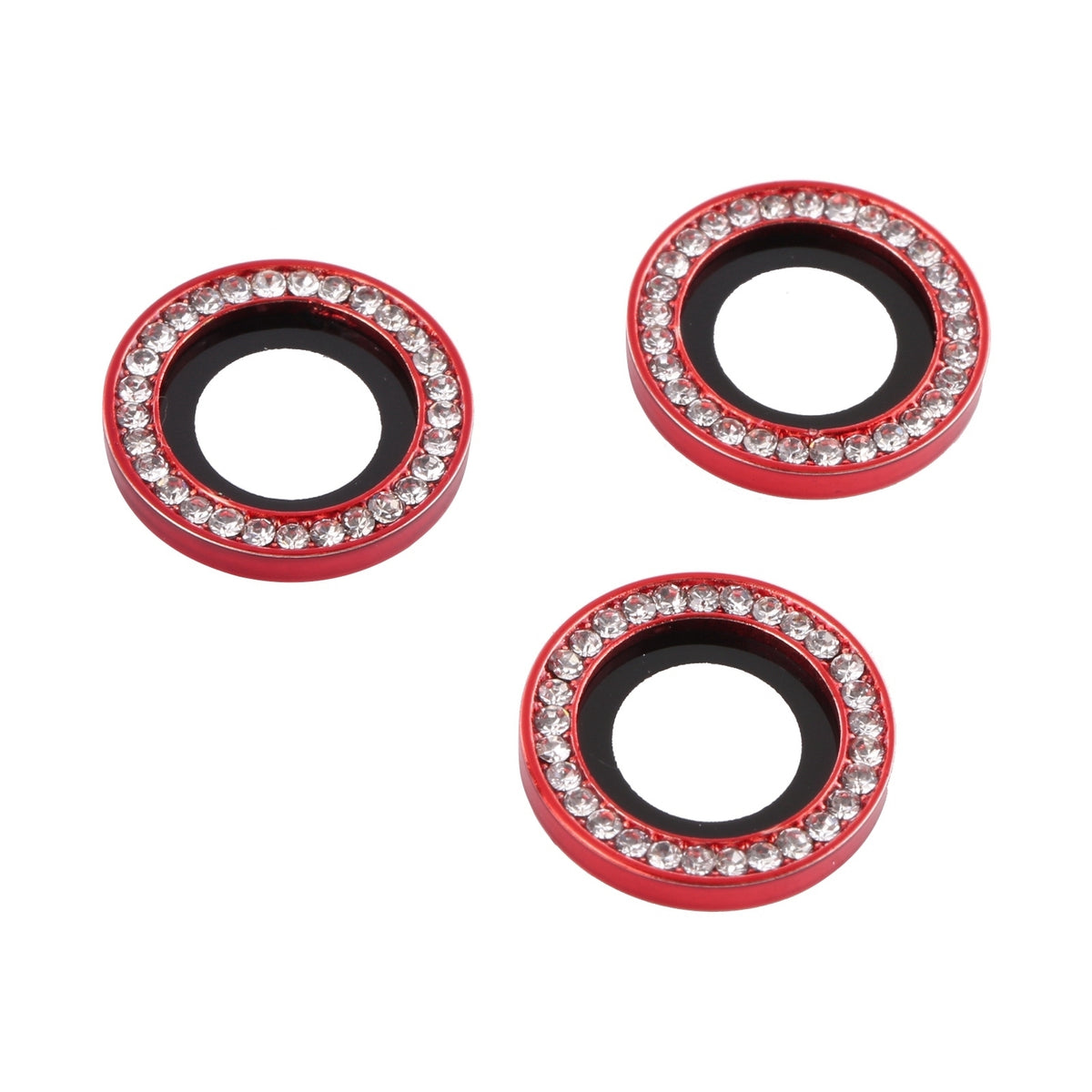 ELECTROPRIME For iPhone 15 Pro Max / 15 Pro 9H Point Drill Camera Lens Protector Ring(Red)