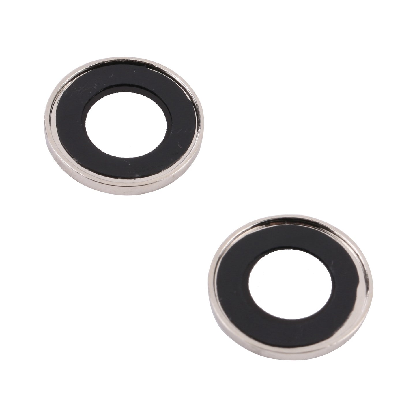 ELECTROPRIME For iPhone 15 / 15 Plus 9H Point Drill Camera Lens Protector Ring(Silver)