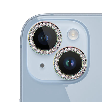 ELECTROPRIME For iPhone 15 / 15 Plus 9H Point Drill Camera Lens Protector Ring(Colorful)