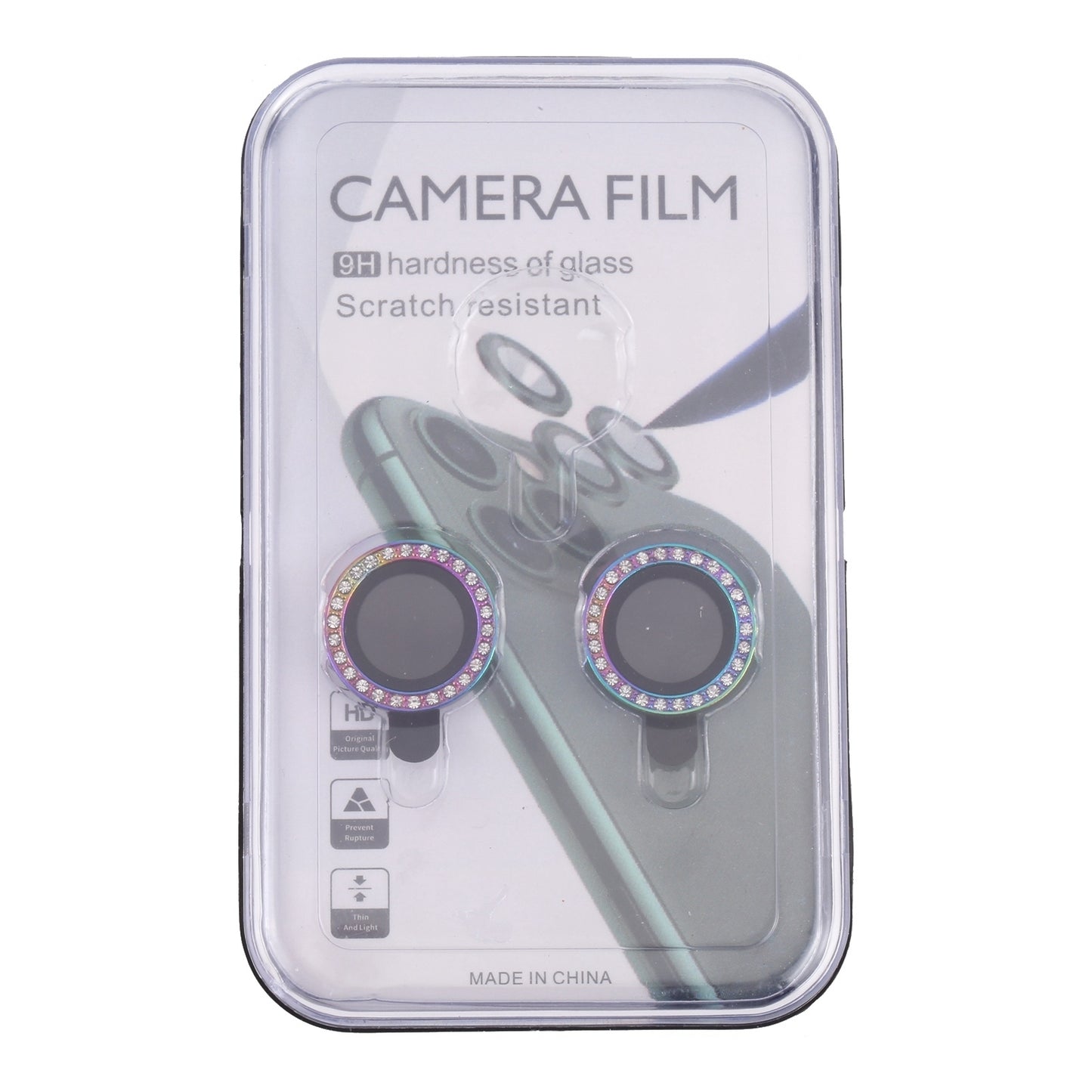 ELECTROPRIME For iPhone 15 / 15 Plus 9H Point Drill Camera Lens Protector Ring(Colorful)