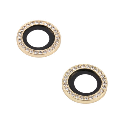 ELECTROPRIME For iPhone 15 / 15 Plus 9H Point Drill Camera Lens Protector Ring(Gold)