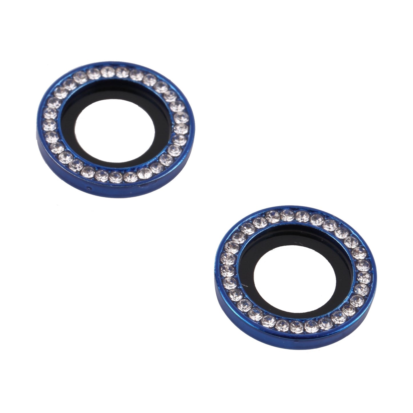 ELECTROPRIME For iPhone 15 / 15 Plus 9H Point Drill Camera Lens Protector Ring(Blue)