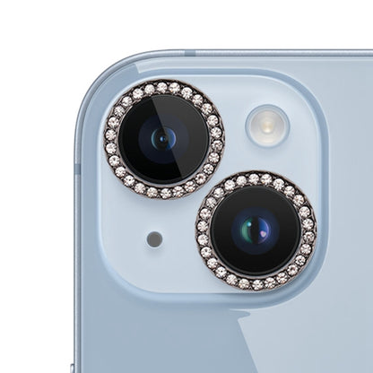 ELECTROPRIME For iPhone 15 / 15 Plus 9H Point Drill Camera Lens Protector Ring(Black)