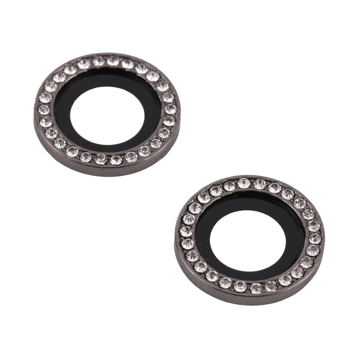 ELECTROPRIME For iPhone 15 / 15 Plus 9H Point Drill Camera Lens Protector Ring(Black)