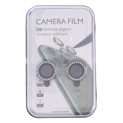 ELECTROPRIME For iPhone 15 / 15 Plus 9H Point Drill Camera Lens Protector Ring(Black)