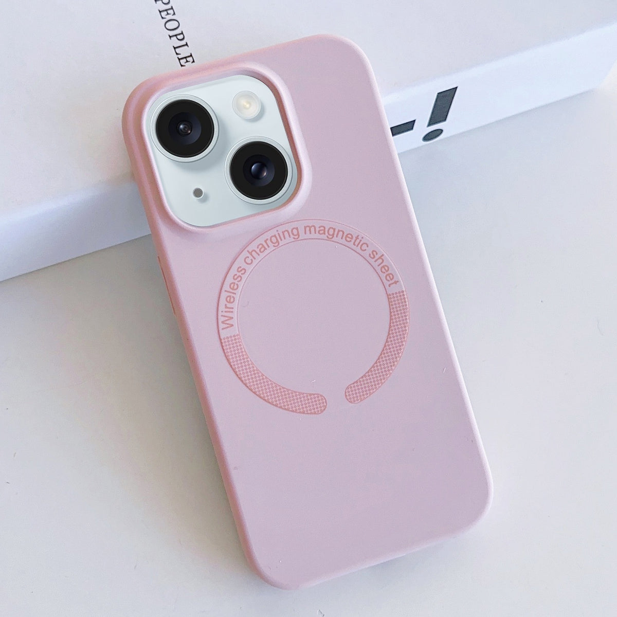 ELECTROPRIME For iPhone 15 Plus MagSafe Magnetic Liquid Silicone Phone Case(Pink)