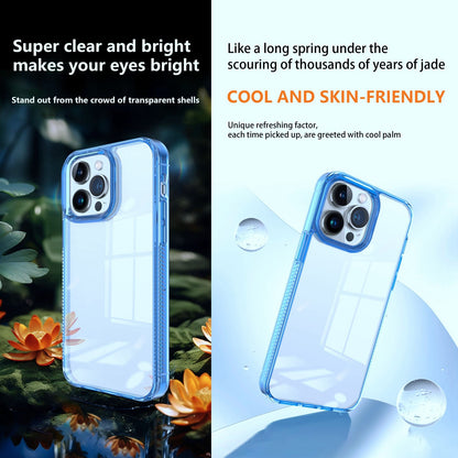 ELECTROPRIME For iPhone 15 2.5mm Anti-slip Clear Acrylic Hybrid TPU Phone Case(Black)