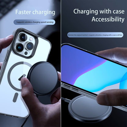 ELECTROPRIME For iPhone 15 Plus 2.5mm MagSafe Acrylic Hybrid TPU Phone Case(Sky Blue)