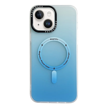 ELECTROPRIME For iPhone 15 Plus Gradient IMD PC Hybrid TPU MagSafe Phone Case(Blue)