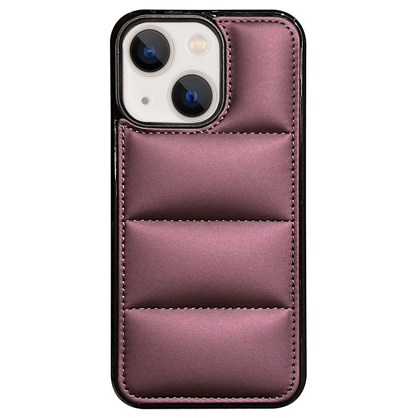 ELECTROPRIME For iPhone 15 Big Hole Eiderdown Airbag Phone Case(Wine Red)