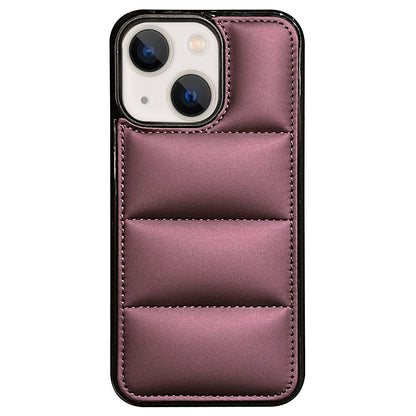 ELECTROPRIME For iPhone 15 Big Hole Eiderdown Airbag Phone Case(Wine Red)