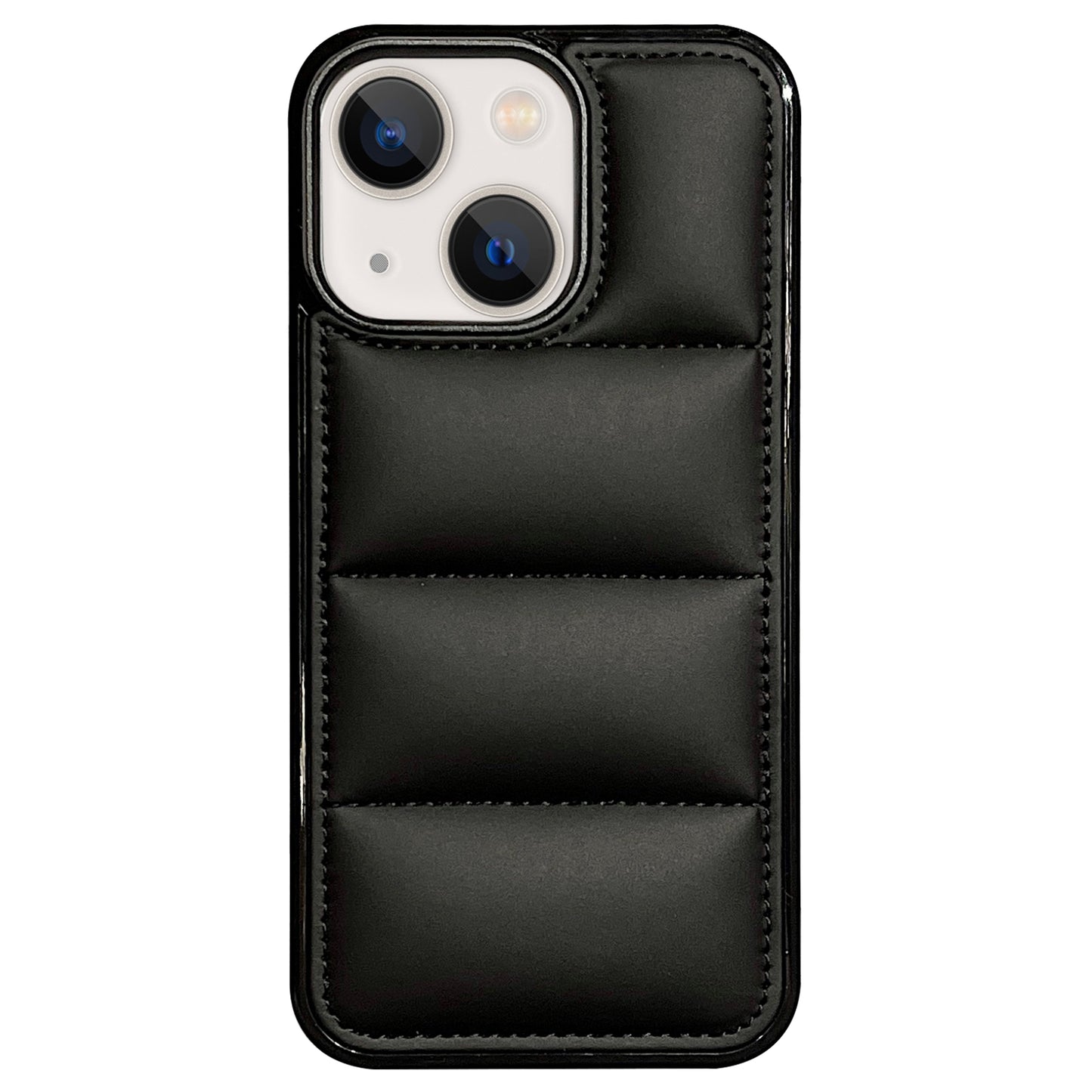 ELECTROPRIME For iPhone 15 Big Hole Eiderdown Airbag Phone Case(Black)