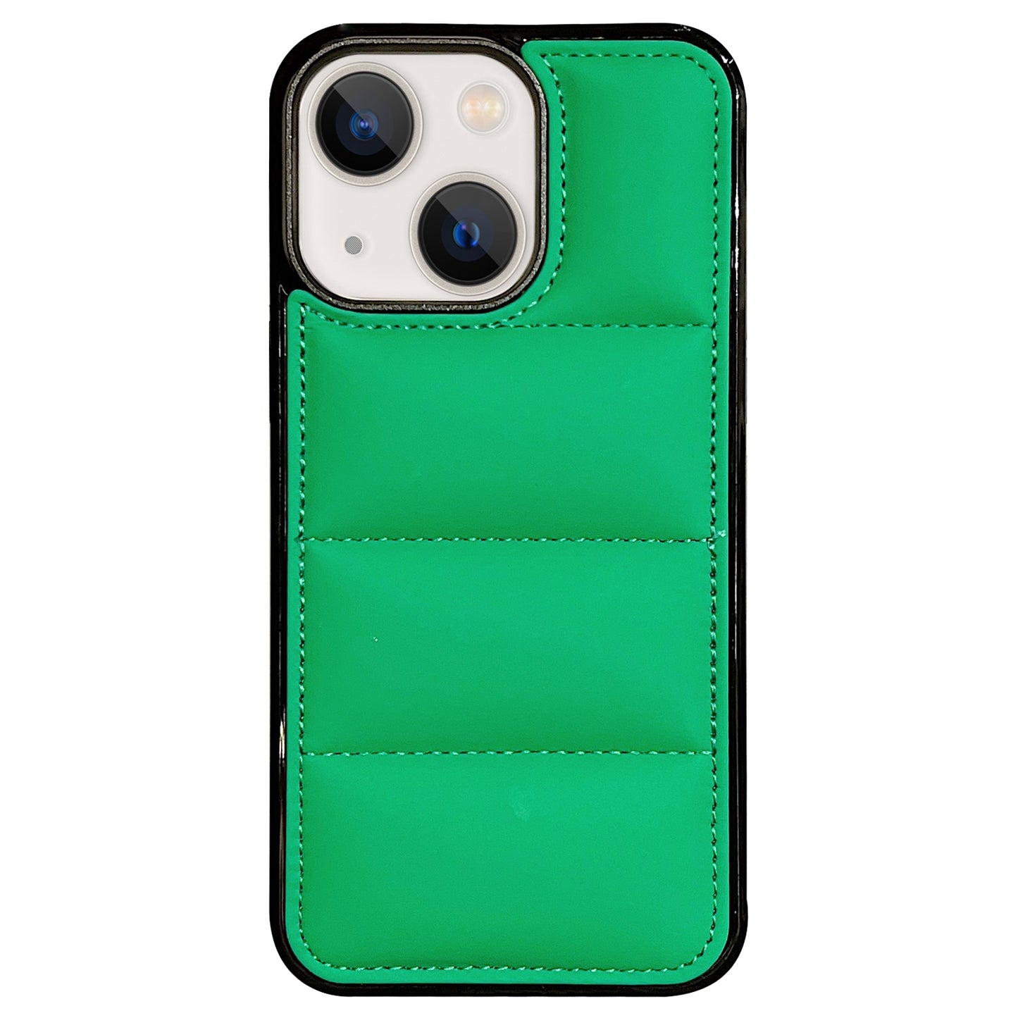 ELECTROPRIME For iPhone 15 Big Hole Eiderdown Airbag Phone Case(Green)