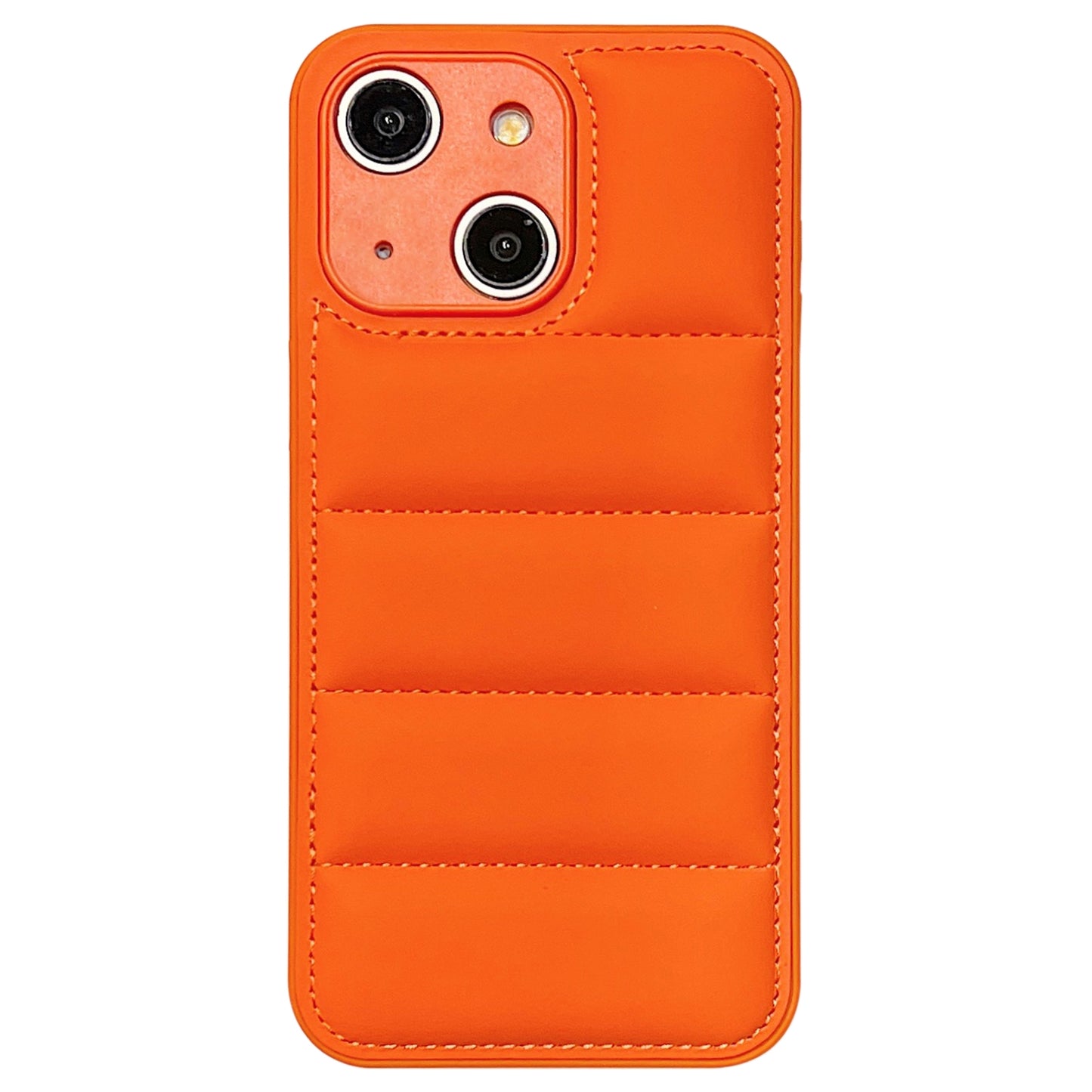 ELECTROPRIME For iPhone 15 Fine Hole Eiderdown Airbag Phone Case(Orange)