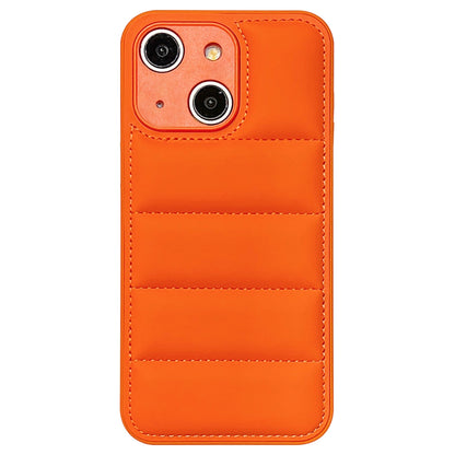 ELECTROPRIME For iPhone 15 Fine Hole Eiderdown Airbag Phone Case(Orange)