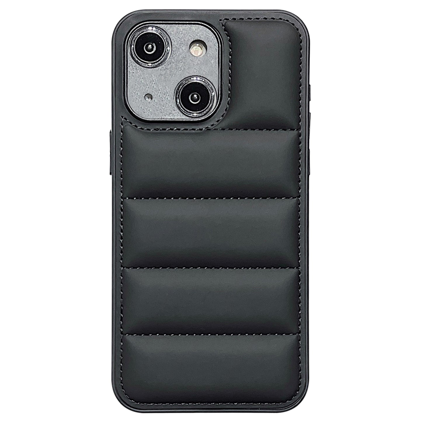 ELECTROPRIME For iPhone 15 Fine Hole Eiderdown Airbag Phone Case(Black)