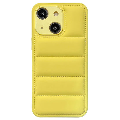ELECTROPRIME For iPhone 15 Fine Hole Eiderdown Airbag Phone Case(Yellow)