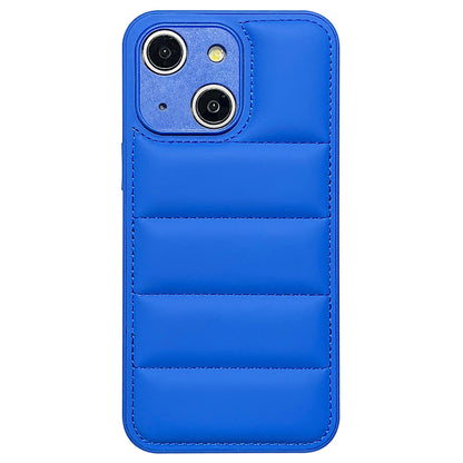ELECTROPRIME For iPhone 15 Fine Hole Eiderdown Airbag Phone Case(Blue)