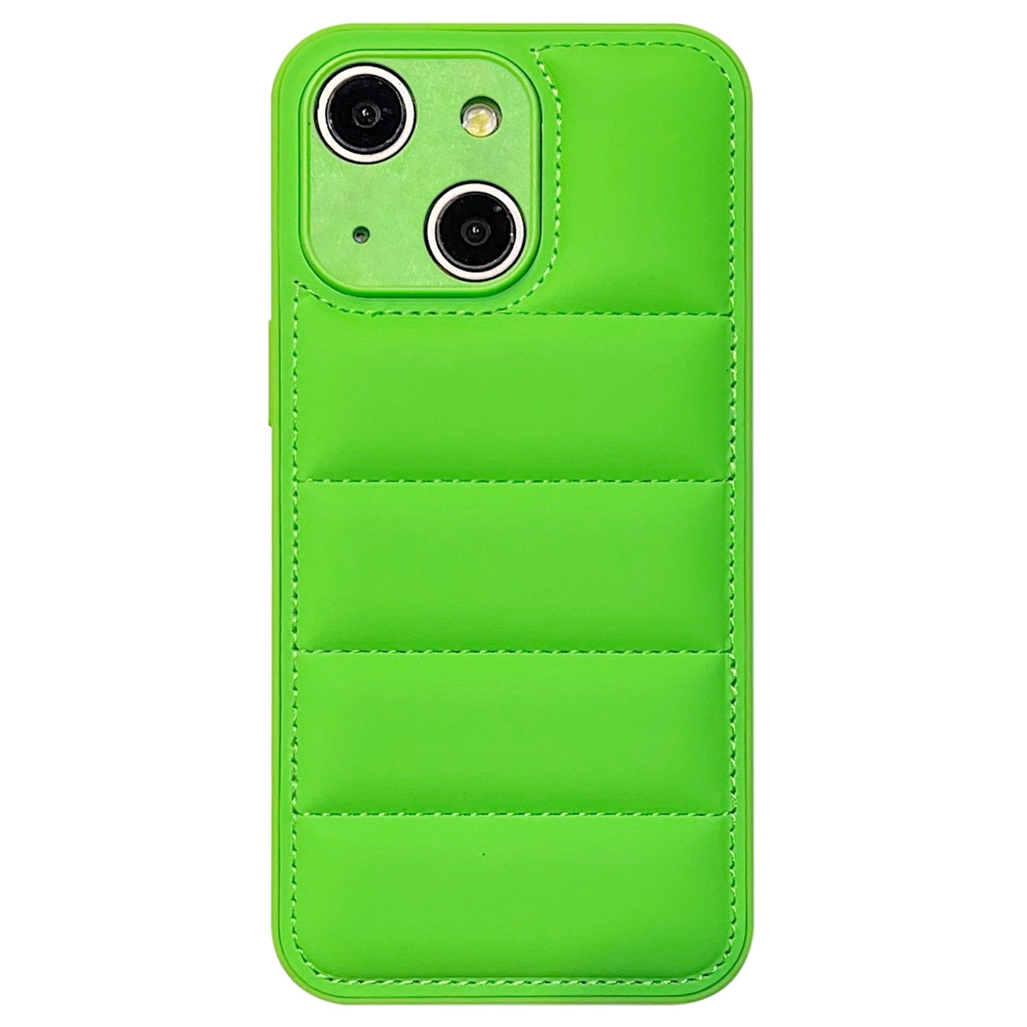 ELECTROPRIME For iPhone 15 Fine Hole Eiderdown Airbag Phone Case(Green)