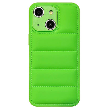 ELECTROPRIME For iPhone 15 Fine Hole Eiderdown Airbag Phone Case(Green)