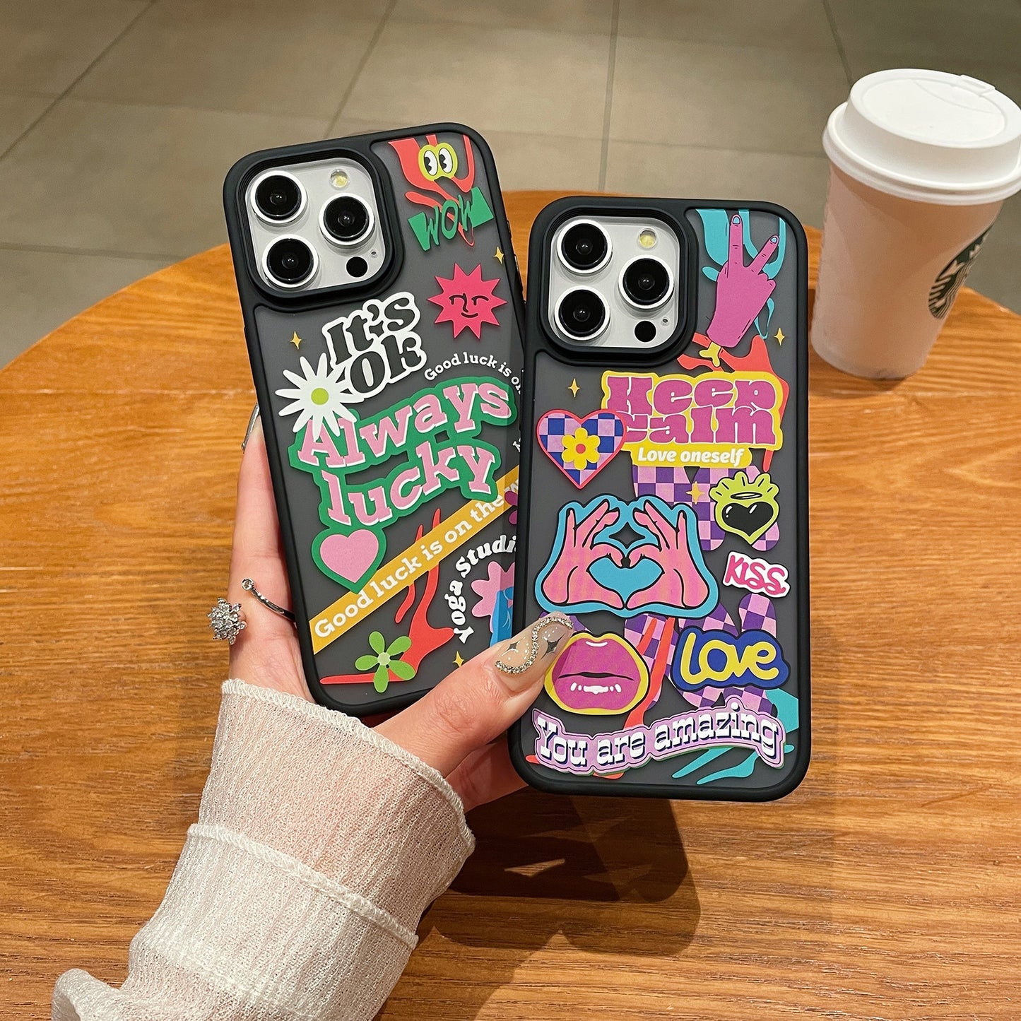 ELECTROPRIME For iPhone 15 Trendy Graffiti Noctilucent Phone Cases(Make Money)