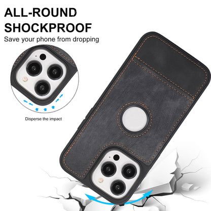 ELECTROPRIME For iPhone 15 Plus Splicing Sewing Hollow Cutout PU Phone Case(Black)