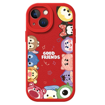 ELECTROPRIME For iPhone 15 Lamb Leather Texture New Year Design Full Coverage Phone Case(Cartoon Animals)
