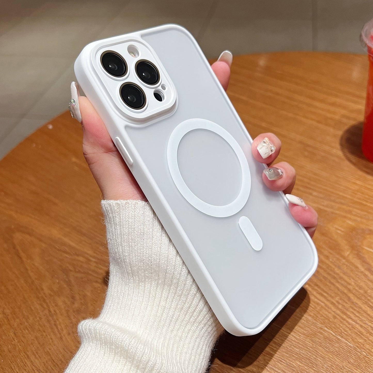 ELECTROPRIME For iPhone 15 Skin Feel MagSafe Phone Case with Lens Film(White)