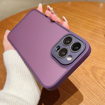 ELECTROPRIME For iPhone 15 Skin Feel Phone Case with Lens Film(Purple)