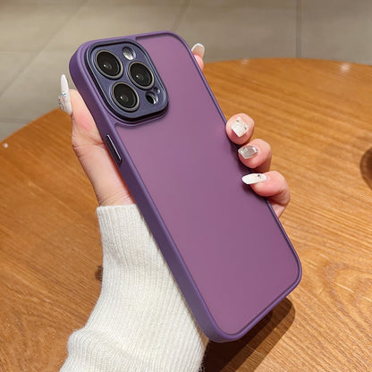 ELECTROPRIME For iPhone 15 Skin Feel Phone Case with Lens Film(Purple)