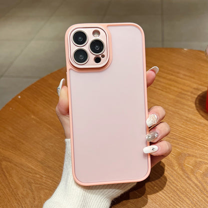 ELECTROPRIME For iPhone 15 Skin Feel Phone Case with Lens Film(Pink)