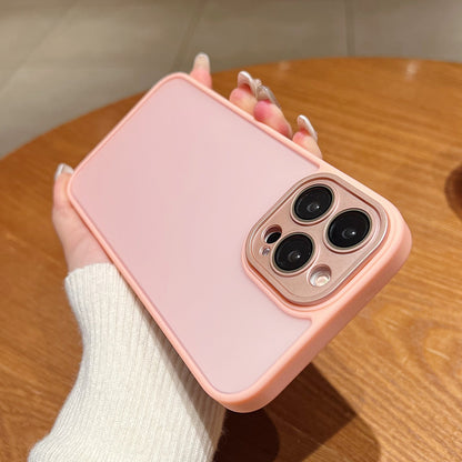 ELECTROPRIME For iPhone 15 Skin Feel Phone Case with Lens Film(Pink)