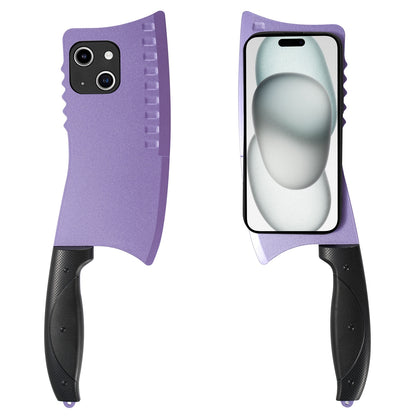 ELECTROPRIME For iPhone 15 Plus Simulated Kitchen Knife TPU + PC Phone Case(Purple)