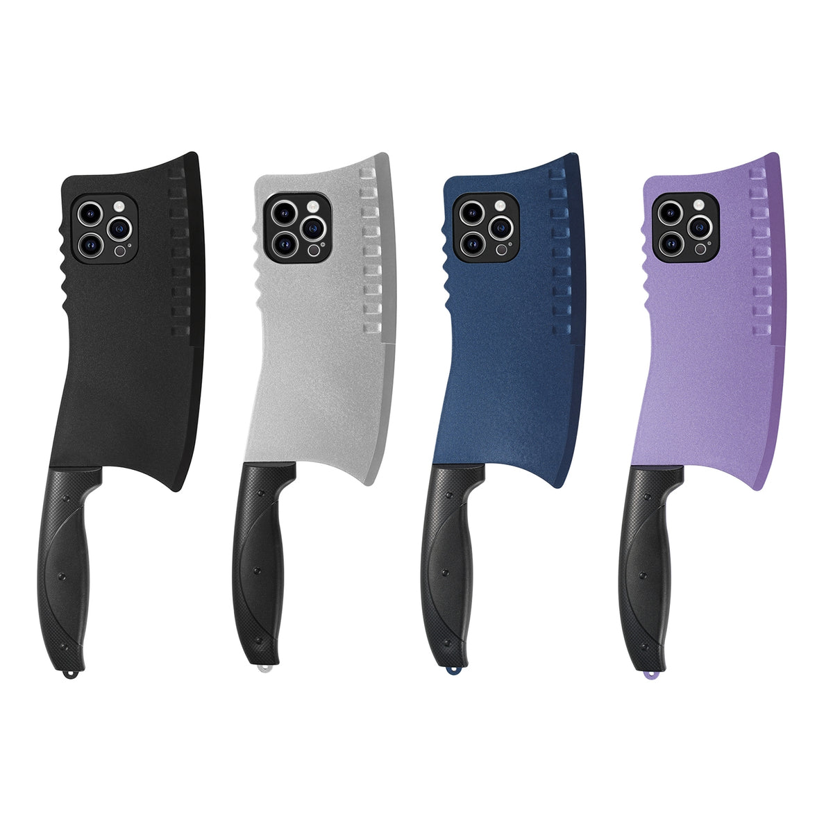 ELECTROPRIME For iPhone 15 Plus Simulated Kitchen Knife TPU + PC Phone Case(Purple)