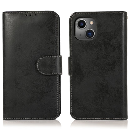 ELECTROPRIME For iPhone 15 Plus 2 in 1 Detachable Phone Leather Case(Black)