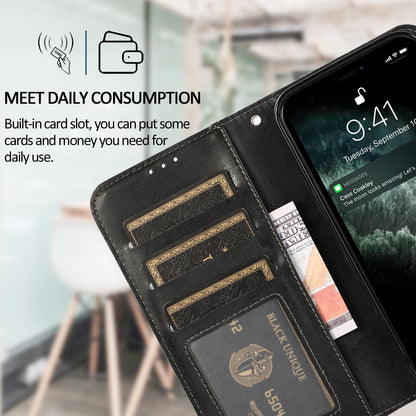 ELECTROPRIME For iPhone 15 Plus 2 in 1 Detachable Phone Leather Case(Black)