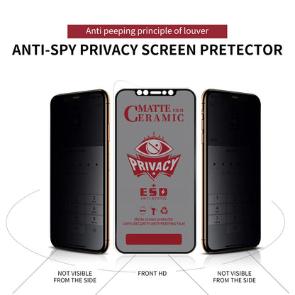 ELECTROPRIME For iPhone 15 Plus Full Coverage Frosted Privacy Ceramic Film