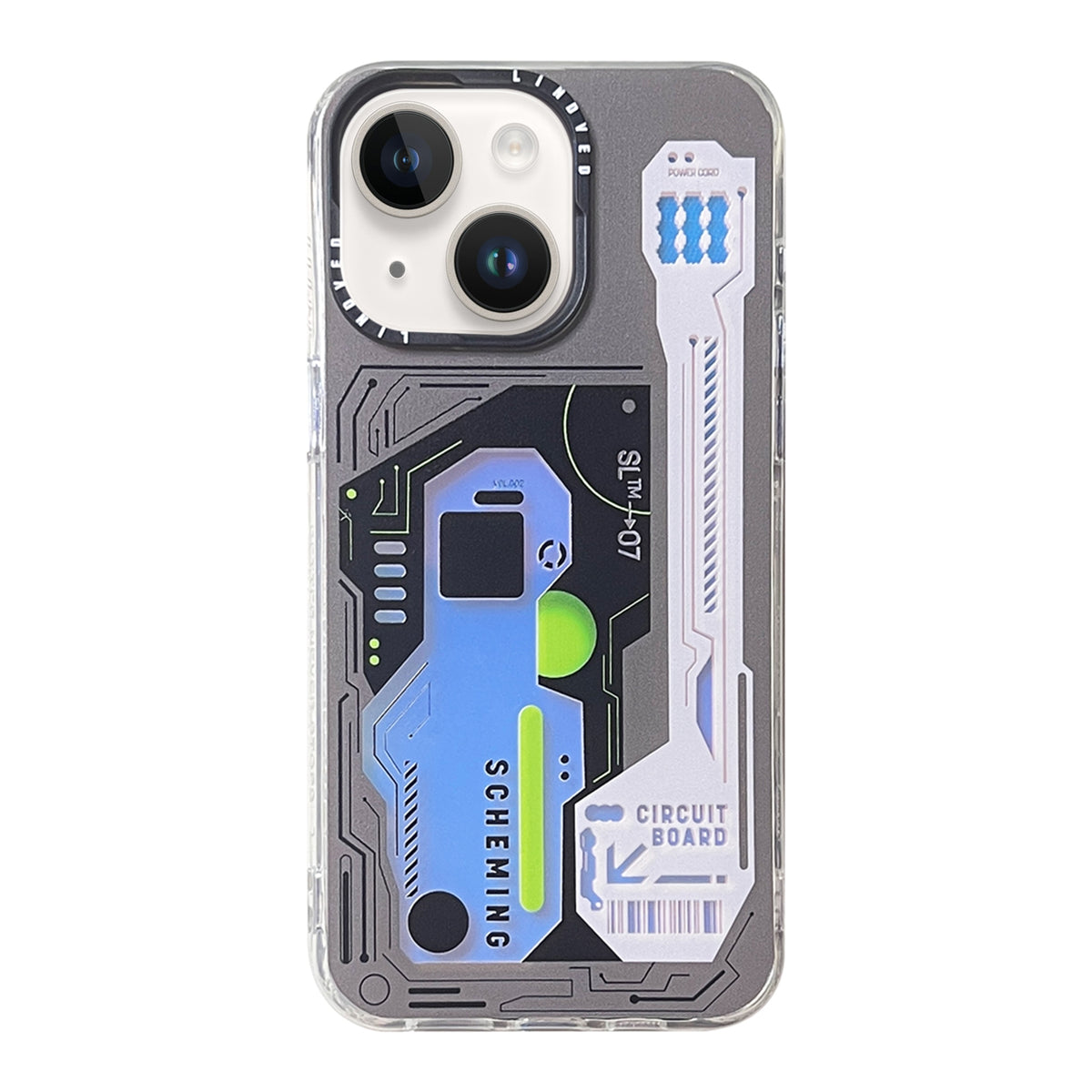 ELECTROPRIME For iPhone 15 Mecha Circuit Board Pattern Phone Case(White)