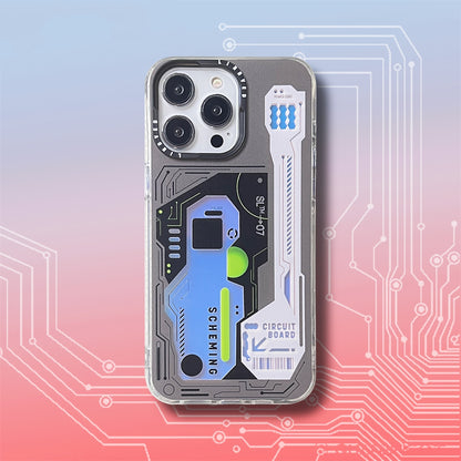 ELECTROPRIME For iPhone 15 Mecha Circuit Board Pattern Phone Case(White)