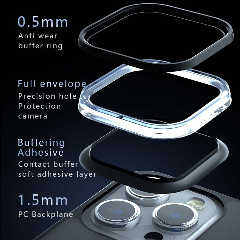 ELECTROPRIME For iPhone 15 Armor PC Hybrid TPU Phone Case(Transparent)