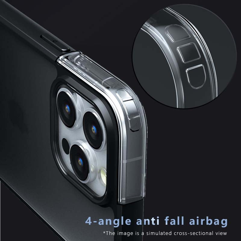 ELECTROPRIME For iPhone 15 Armor PC Hybrid TPU Phone Case(Transparent)